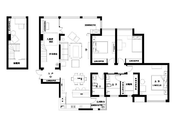 三居室戶型結構不合理，布局該如何調(diào)整?