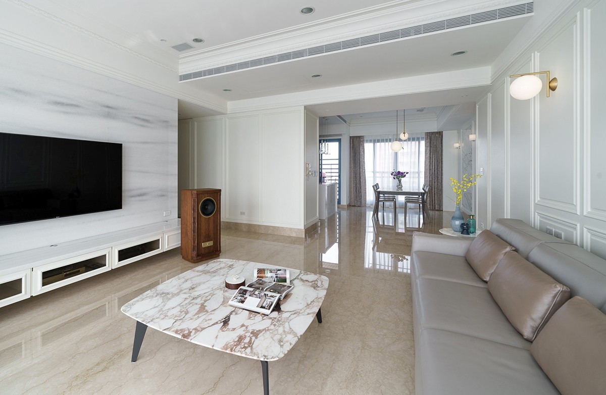 90平現(xiàn)代簡約三房裝修，極大化透亮視野