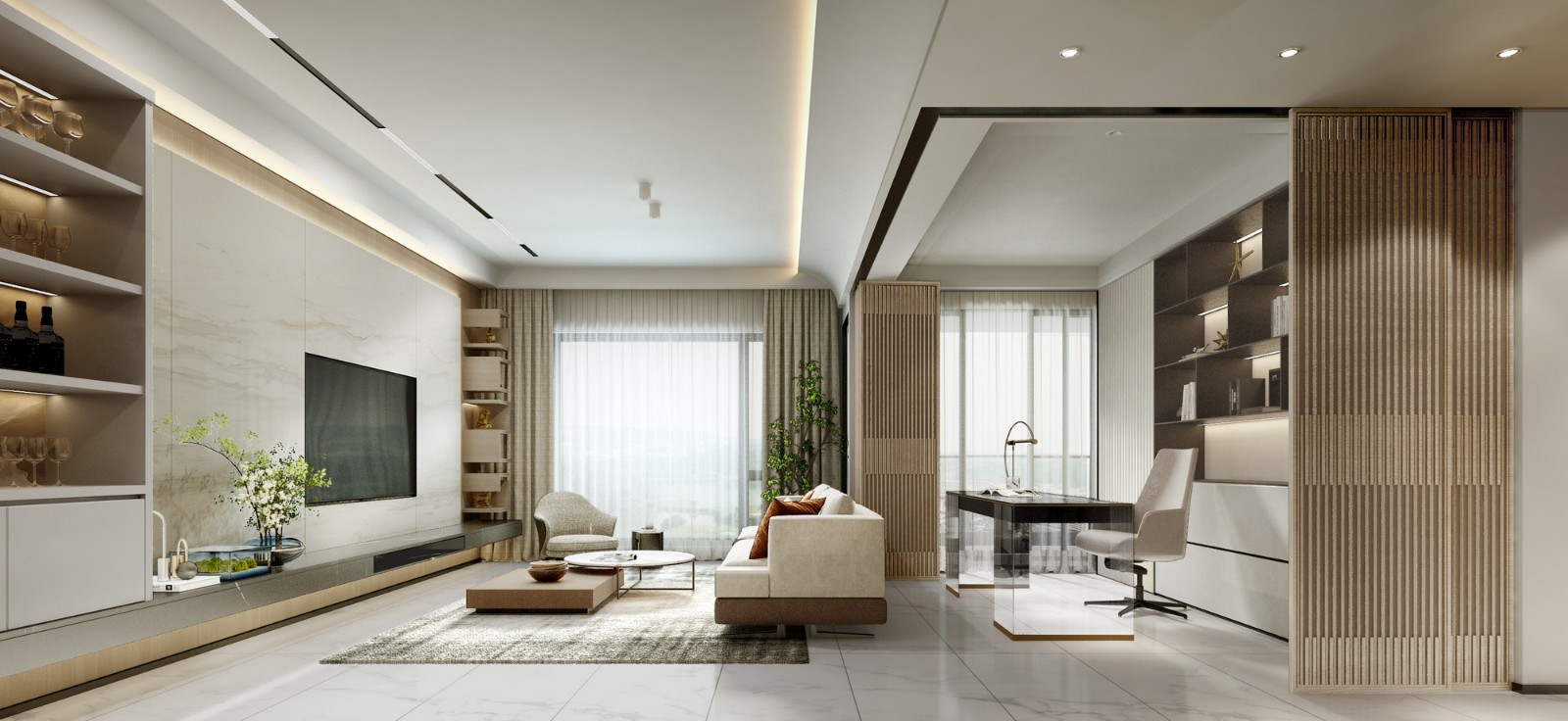 102平三房現(xiàn)代裝修，整體美觀又實(shí)用