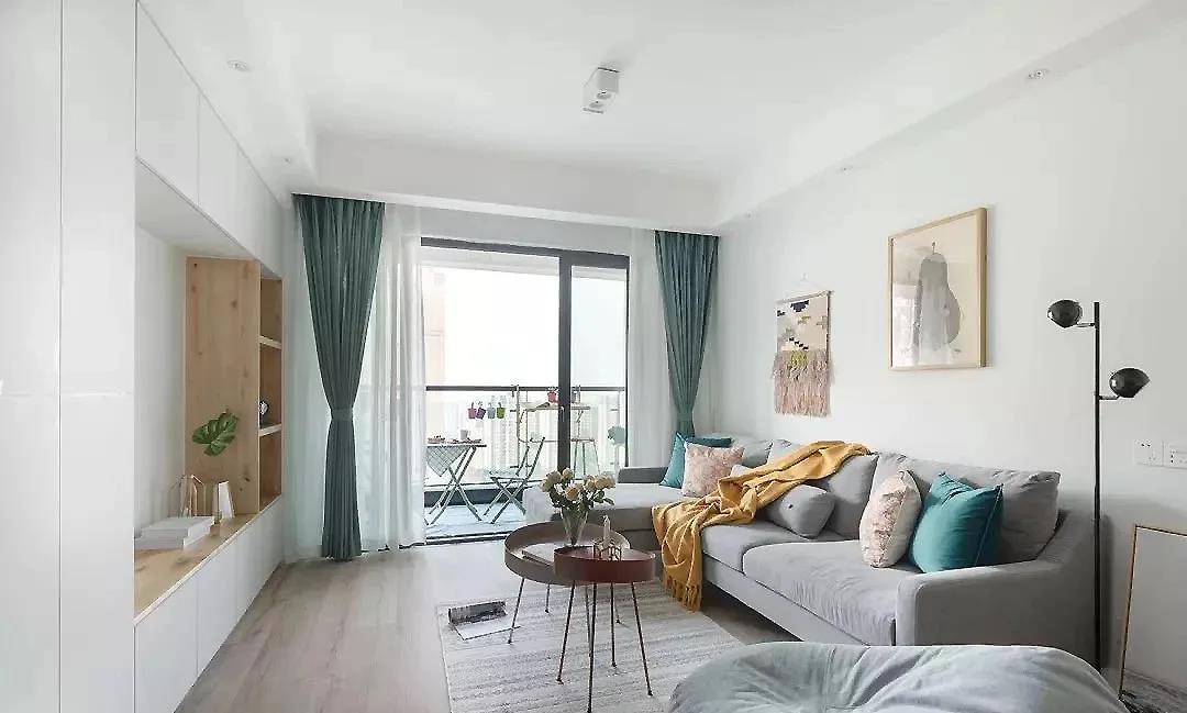 84㎡簡(jiǎn)約北歐風(fēng)格新房裝修，精致清新小兩室