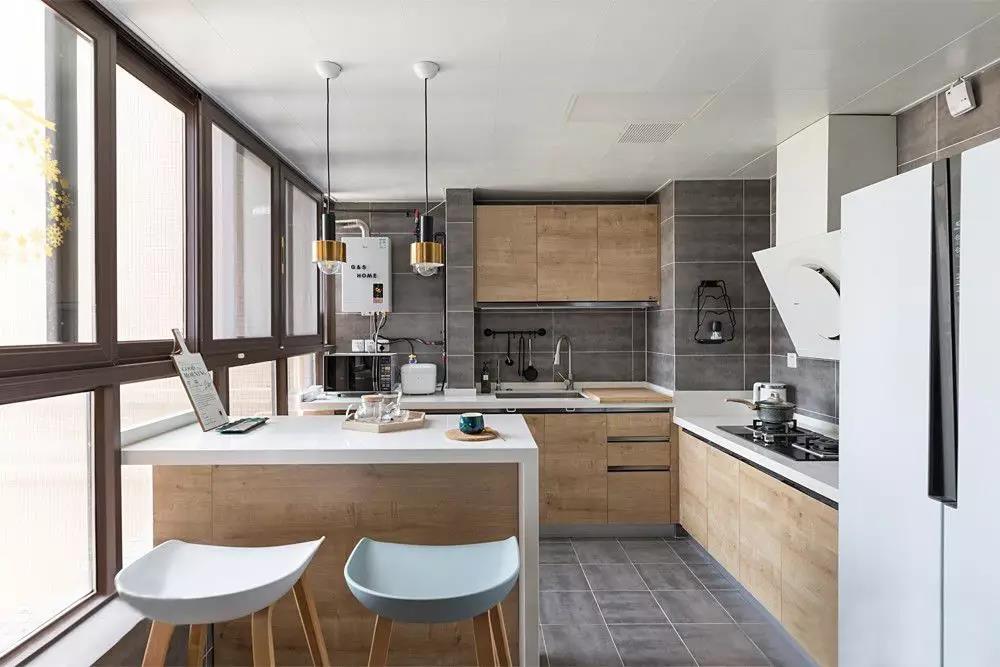 92㎡簡約北歐風(fēng)格新房裝修，開放式書房通透明亮！