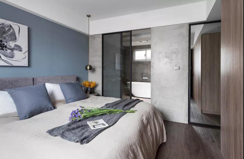 93㎡現(xiàn)代簡(jiǎn)約風(fēng)格室內(nèi)裝修效果圖，陽(yáng)臺(tái)落地窗太美了吧！