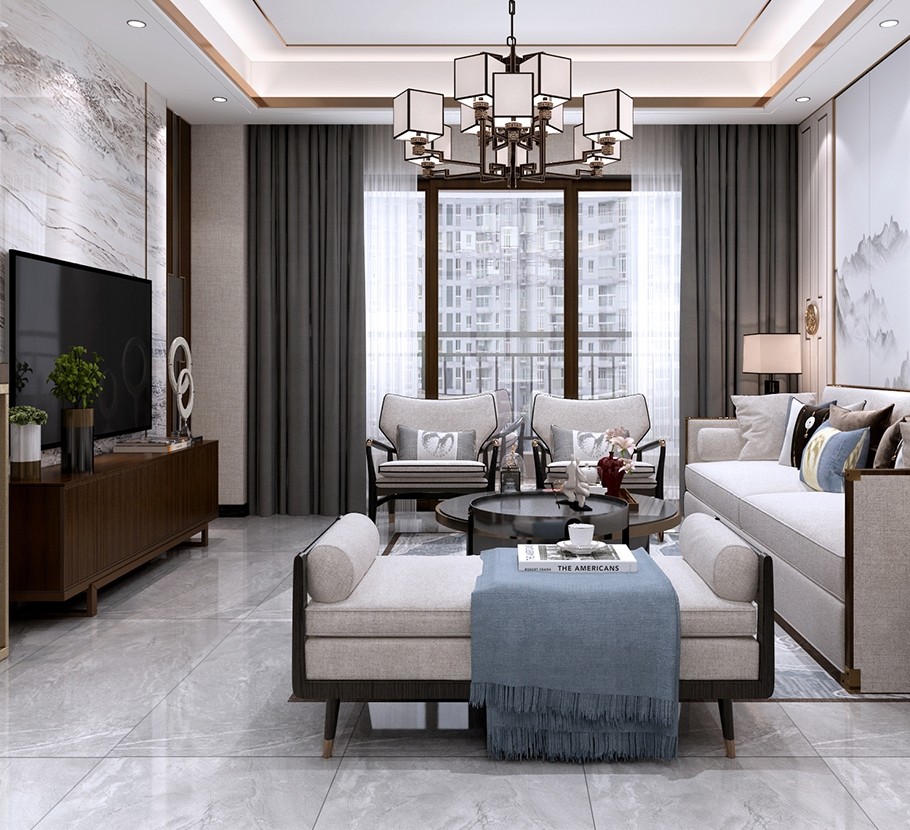 122平現(xiàn)代四房裝修，空間舒服而優(yōu)雅