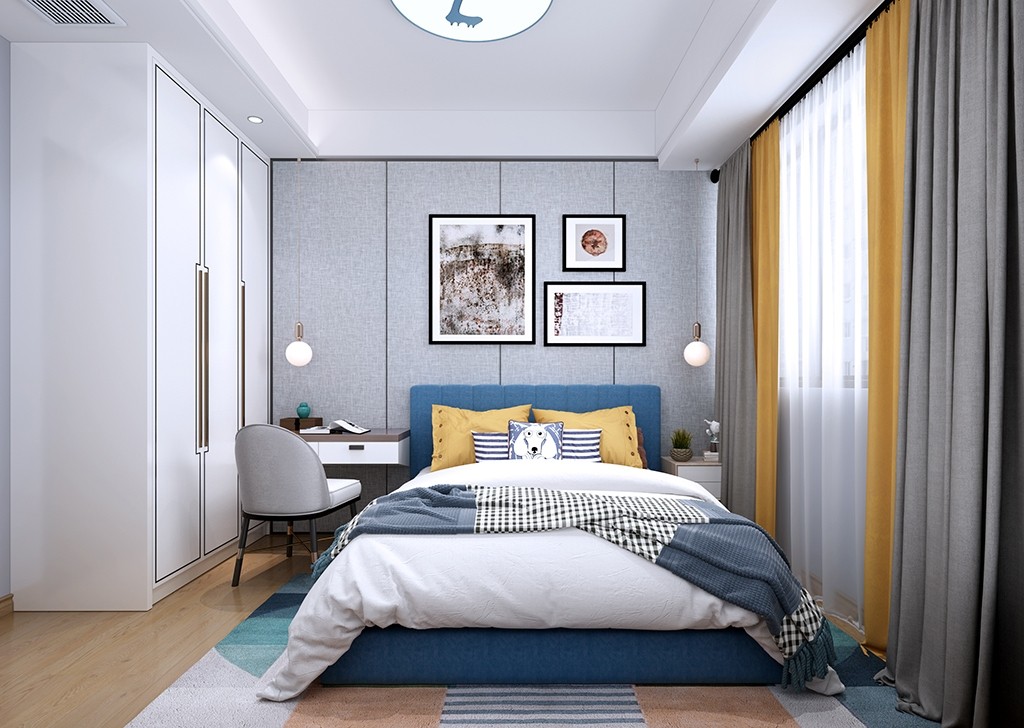 122平現(xiàn)代四房裝修，空間舒服而優(yōu)雅