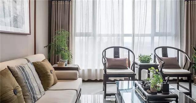 140平中式風(fēng)格裝修案例，一個客廳都美爆了！