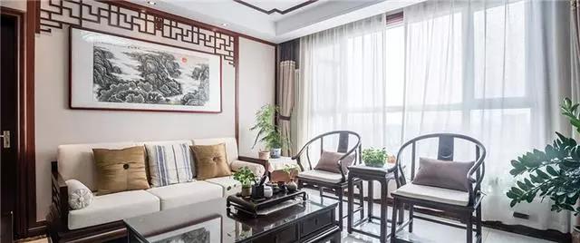 140平中式風(fēng)格裝修案例，一個客廳都美爆了！